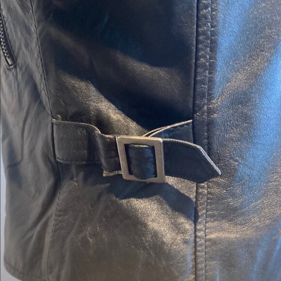 Angela D Milan Angela D Milan black buttery leather moto jacket size small - Picture 7 of 8